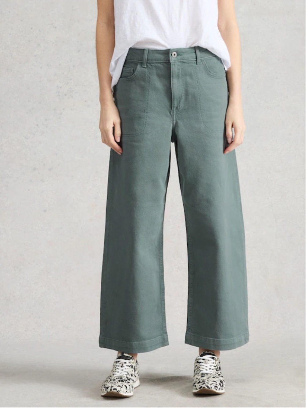 White Stuff Wide Leg Crop Jeans | size 6R